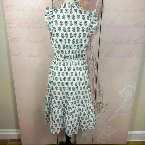 NWT J. Crew Mini Dress Ruffle Summer Floral Sleeves Cotton Pockets Women’s Sz 0 - Picture 5 of 10